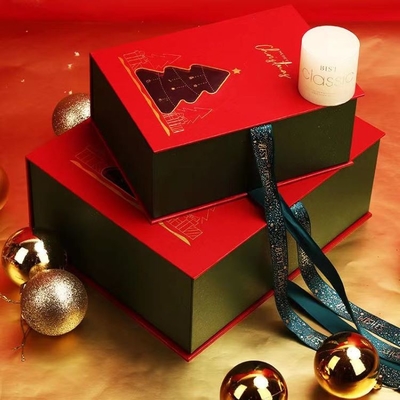 Santa Claus Paper Custom Printed Cosmetic Boxes Xmas Packaging Boxes