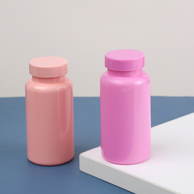 Vitamin Capsule Pill Plastic Bottle Packaging 150Ml Red Pink Empty Supplement