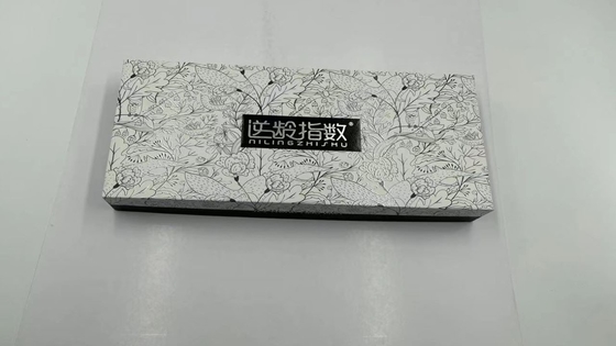 Texture Black Cosmetic Skincare Packaging Silver Foil Logo Cosmetic Gift Box