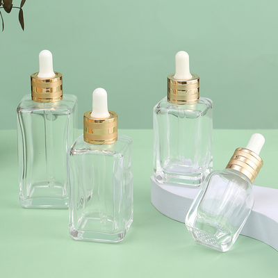 0.5oz 1oz 2oz 3oz Clear Fluted Glass Empty Dropper Bottles For Perfume Eye Oil