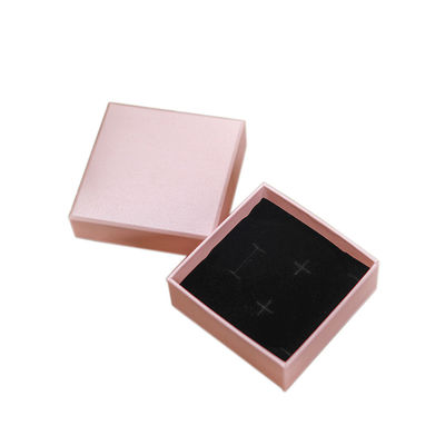 Ring Pink Jewelry Packaging Rigid Box Paper Bracelet Table 10*10*3.5cm 500 Pcs